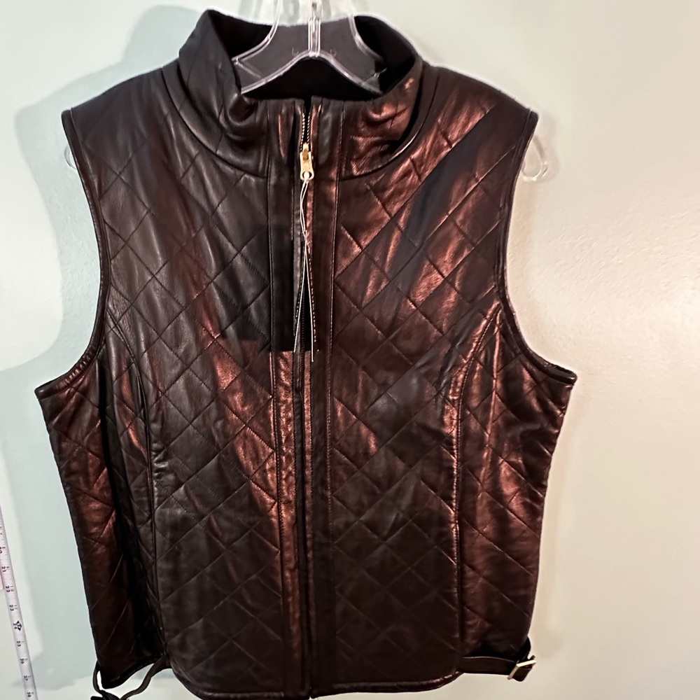 ‼️NWT‼️Dana Buchman Reversible Leather Vest